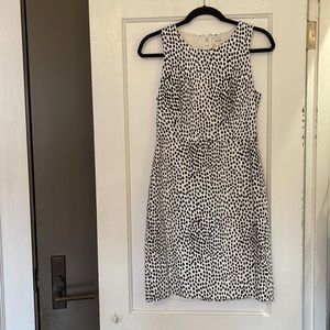 J. Crew black/white basket weave sheath dress